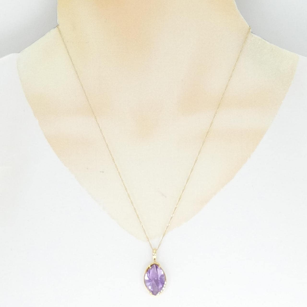 K18YG amethyst necklace
