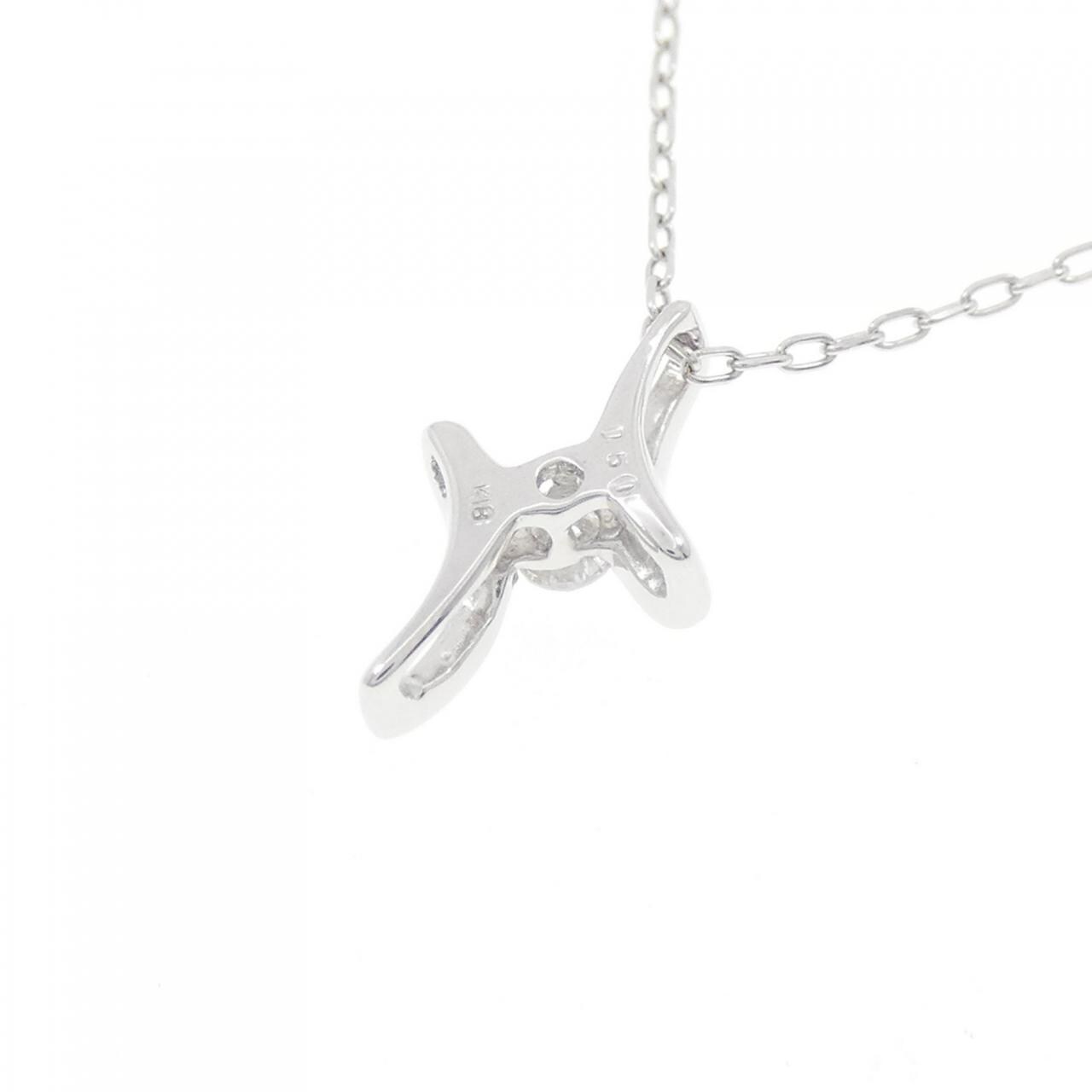 K18WG ダイヤモンド ネックレス 0.050CT