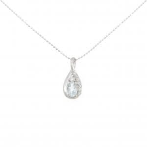 K18WG アクアマリン ネックレス 0.4CT