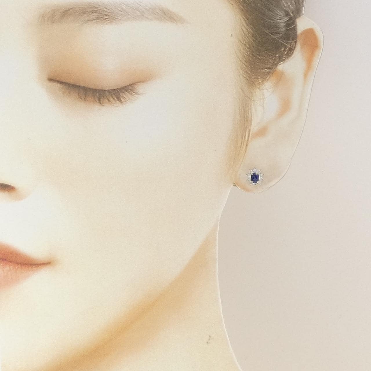 PT900 サファイヤ ピアス 0.55CT