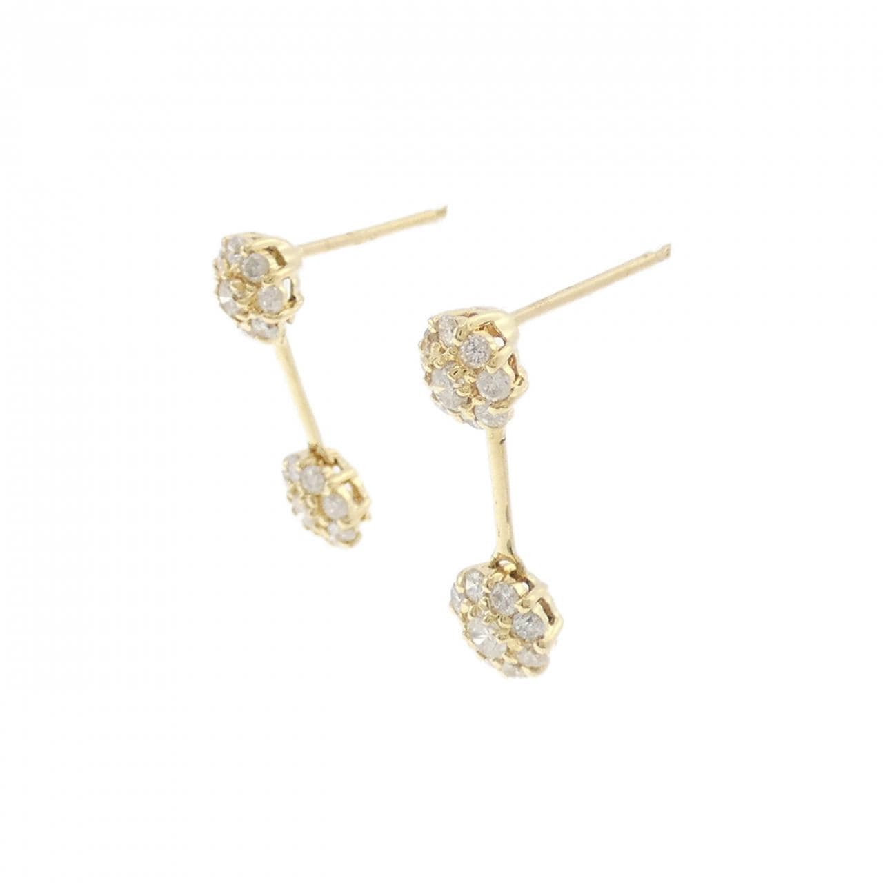 K18YG ダイヤモンド ピアス 0.52CT