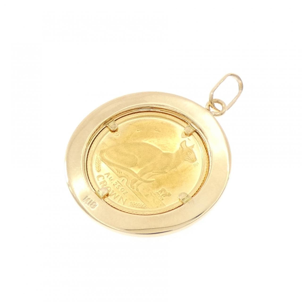 K18YG(枠) コイン ペンダント