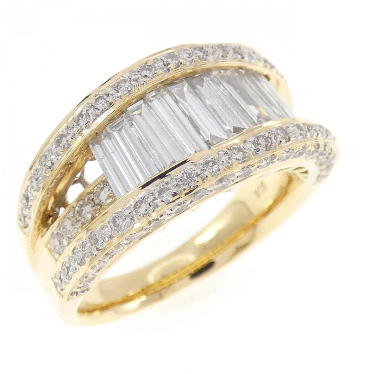 K18YG/K18WG ダイヤモンド リング 1.62CT