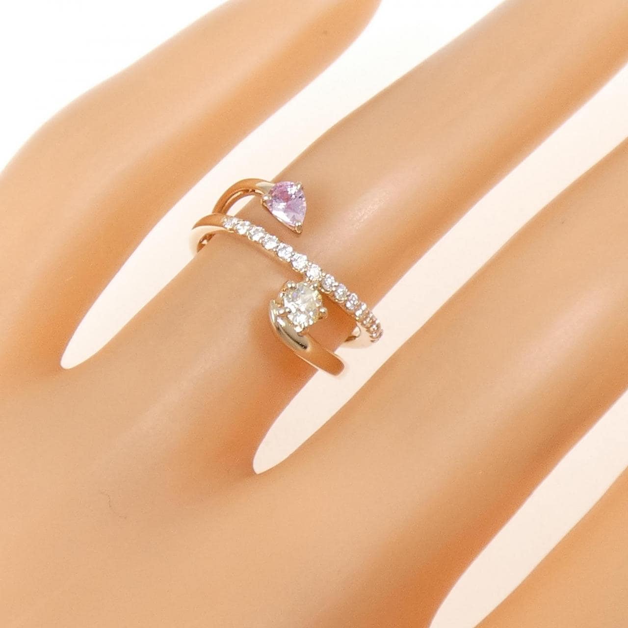 K18PG サファイヤ リング 0.19CT
