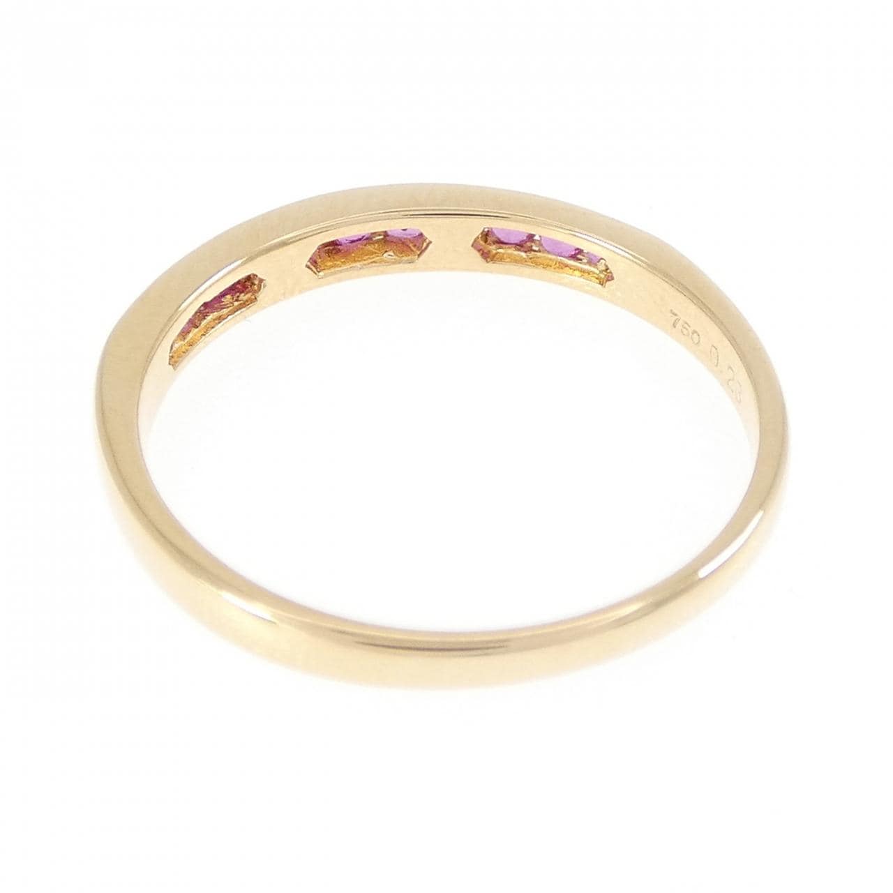 750YG ルビー リング 0.28CT