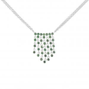 750WG グリーンガーネット ネックレス 0.89CT