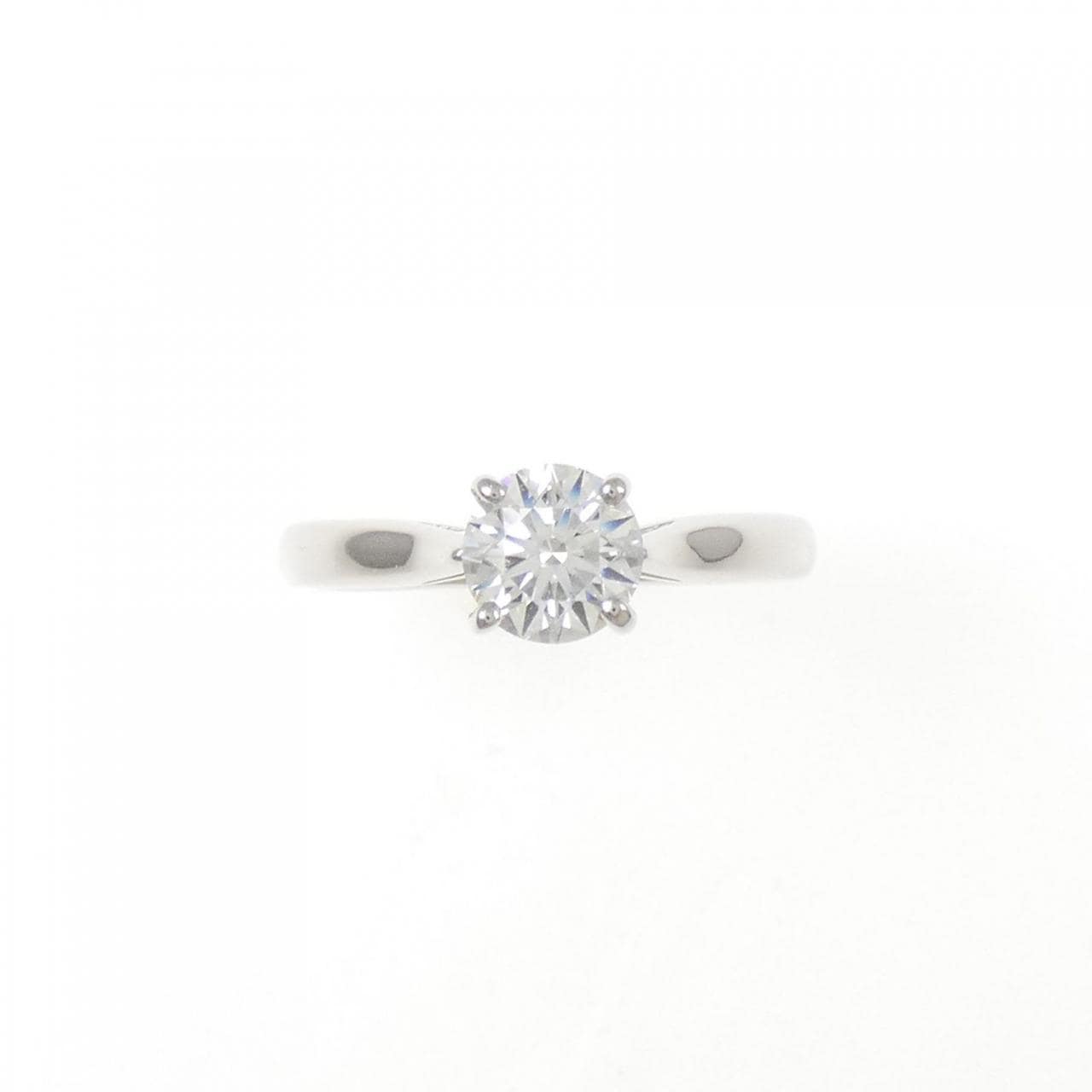 PT900 ソリティア ダイヤモンド リング 0.736CT D VVS2 VG