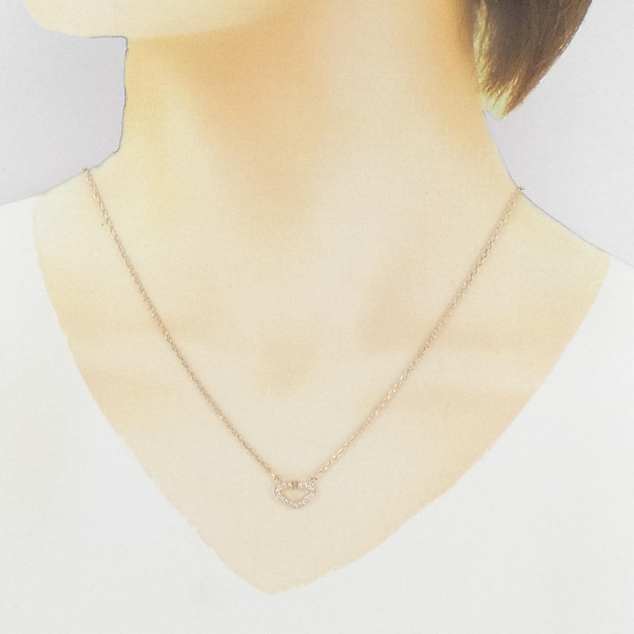 カルティエ Cハート ネックレス