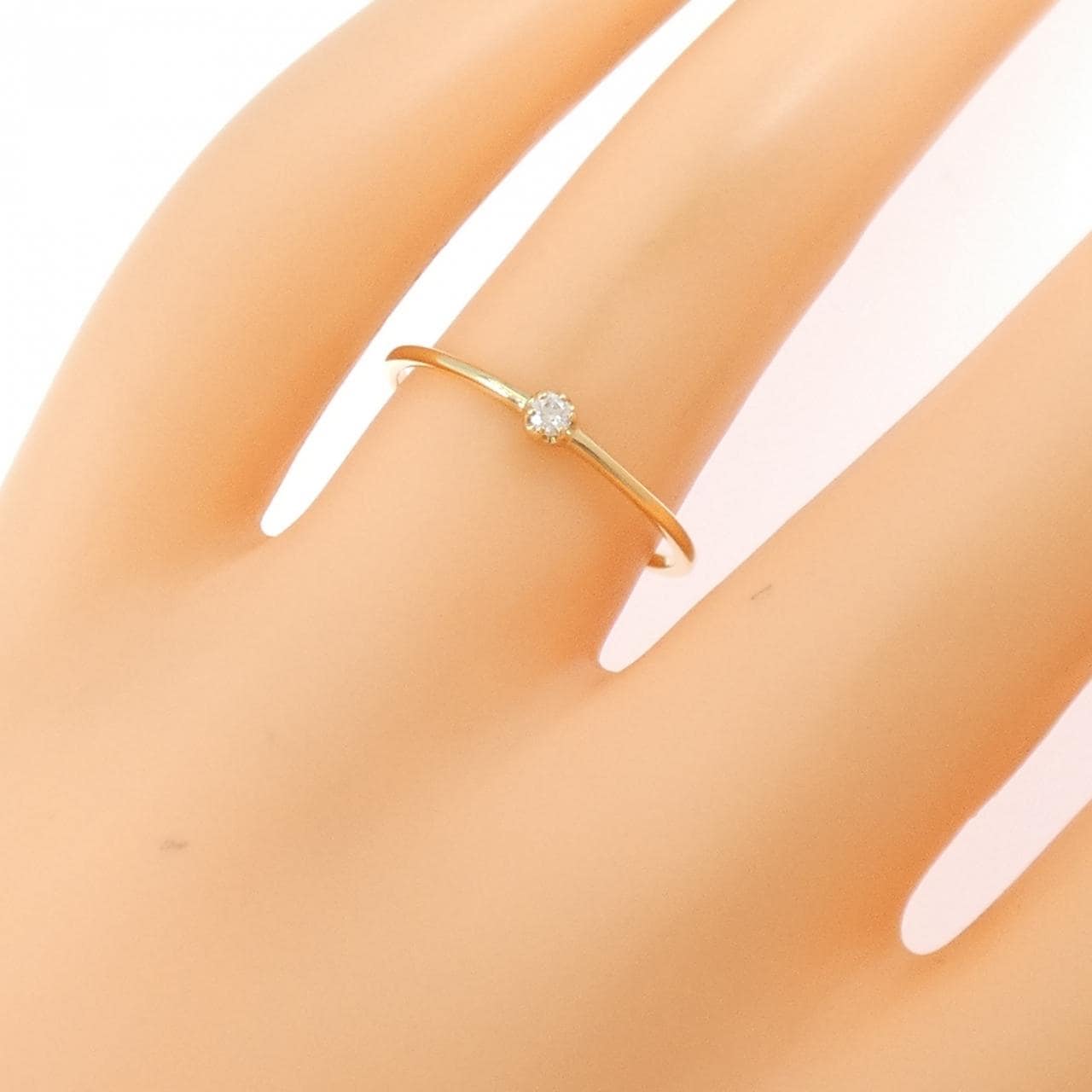 【リメイク】K18YG ダイヤモンド リング 0.03CT