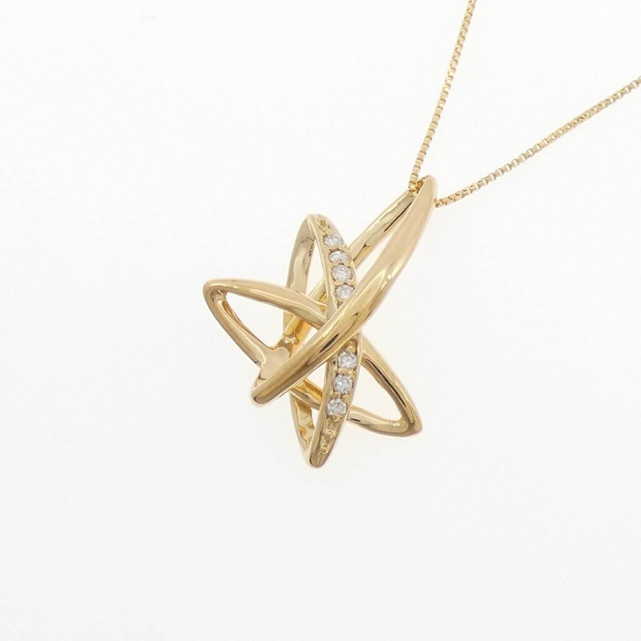 K18YG ダイヤモンド ネックレス 0.10CT