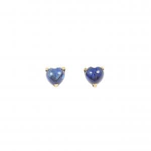 【新品】K18YG ハート サファイヤ ピアス 1.10CT