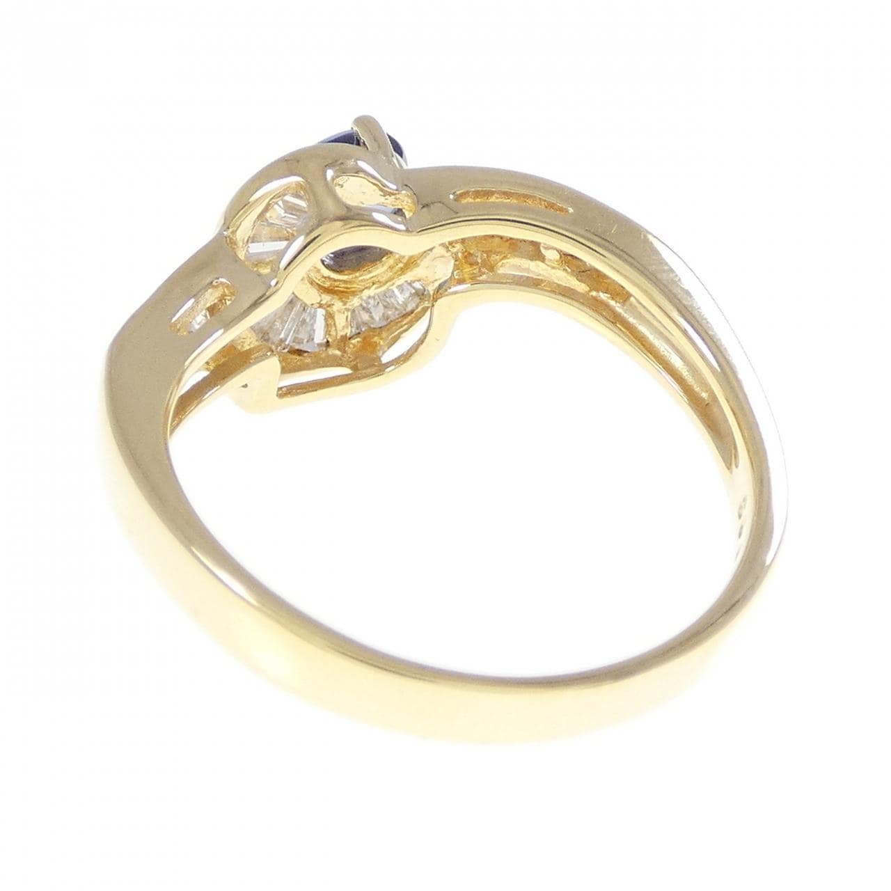 K18YG サファイヤ リング 0.55CT