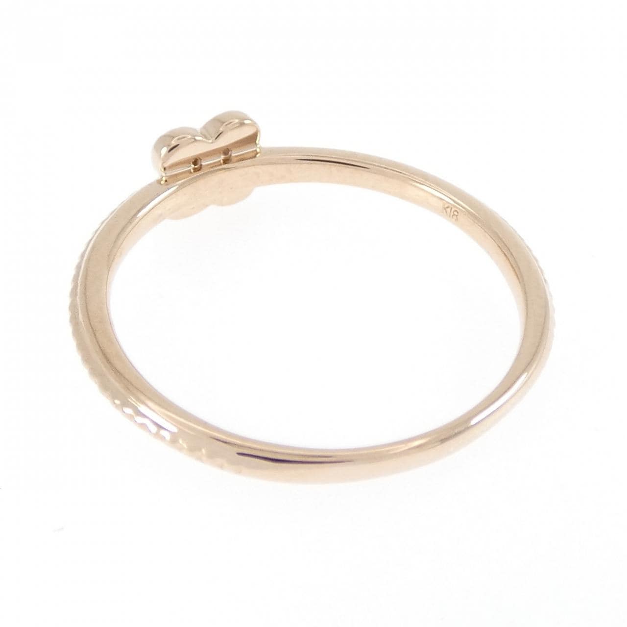 K18PG フラワー ダイヤモンド リング 0.04CT