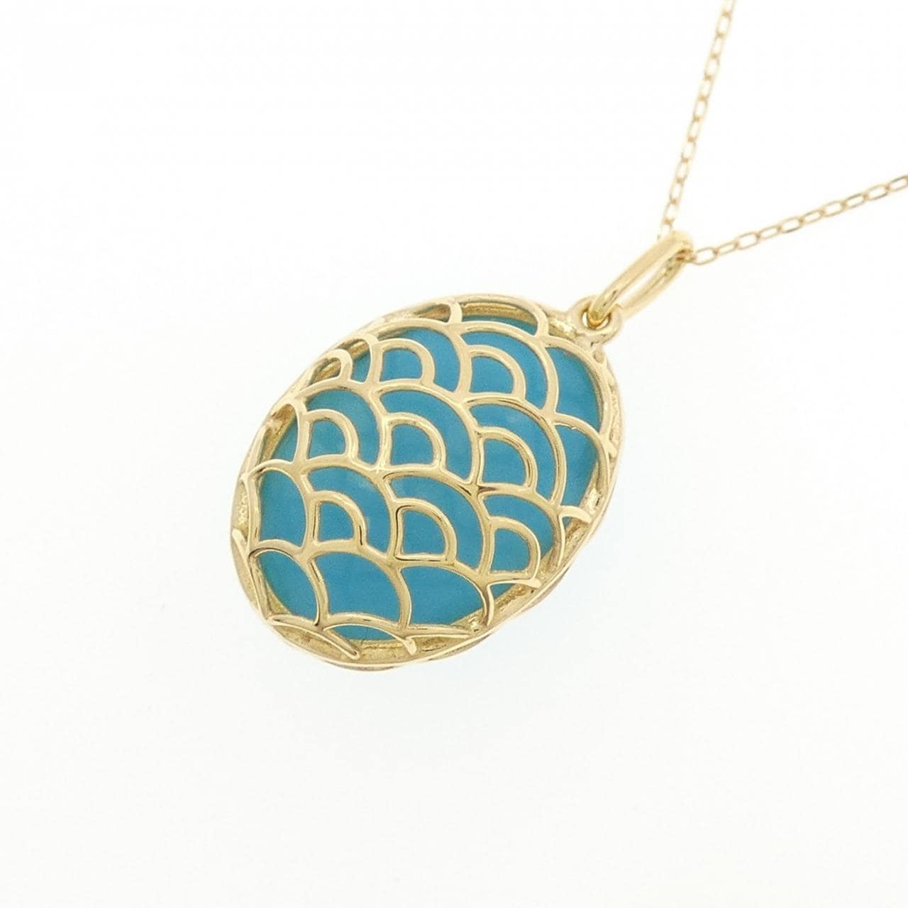 K18YG  ターコイズ ネックレス 5.00CT