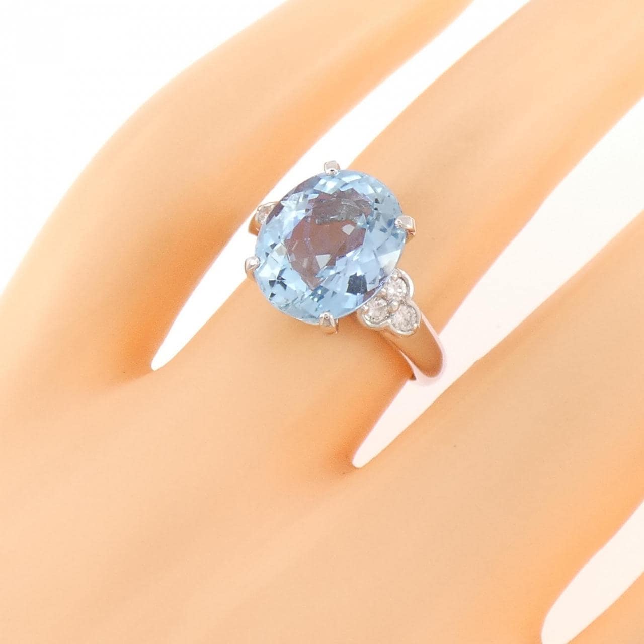 PT900 アクアマリン リング 4.96CT