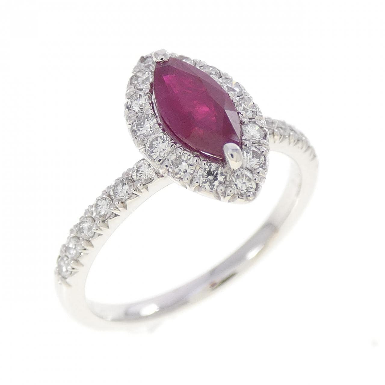 PT950 ルビー リング 0.664CT
