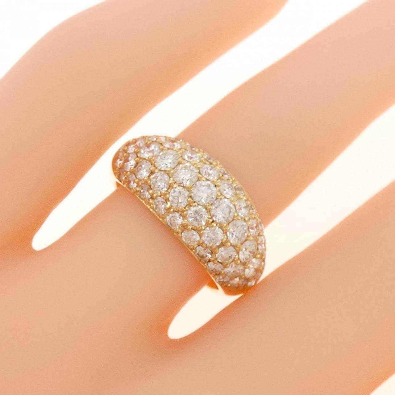 K18YG 密鑲鑽石戒指 1.50CT