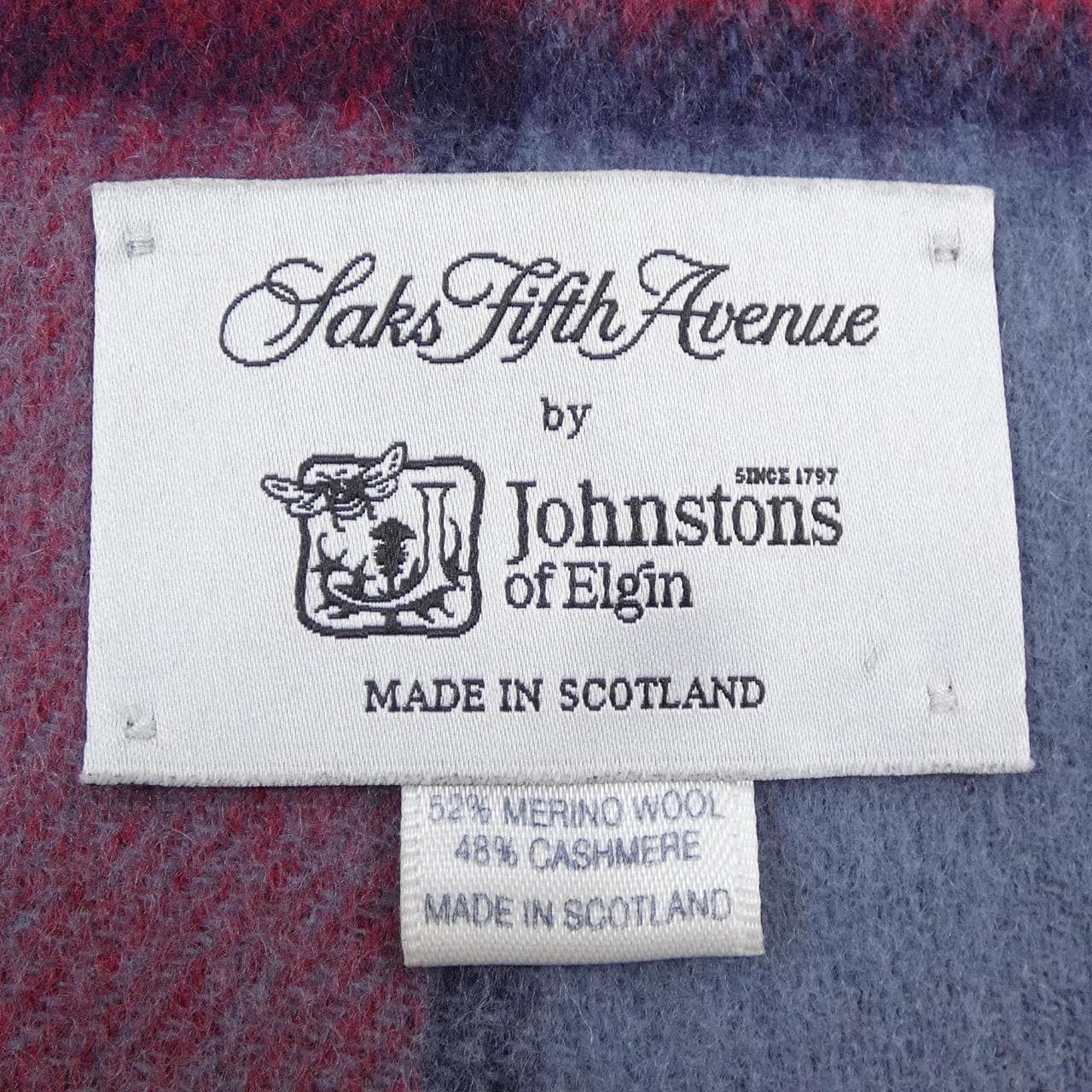 ジョンストンズ JOHNSTONS OF ELGIN SAKS FIFTH AVENUE MUFFLER