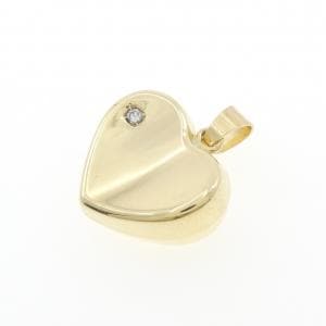 750YG ハート ダイヤモンド ペンダント 0.02CT