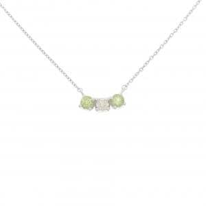 K18WG ペリドット ネックレス 0.14CT