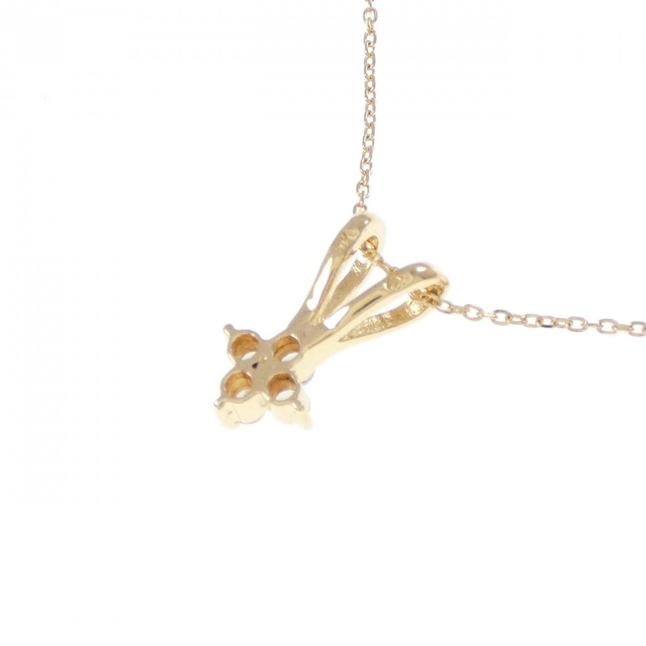 K18YG フラワー ダイヤモンド ネックレス