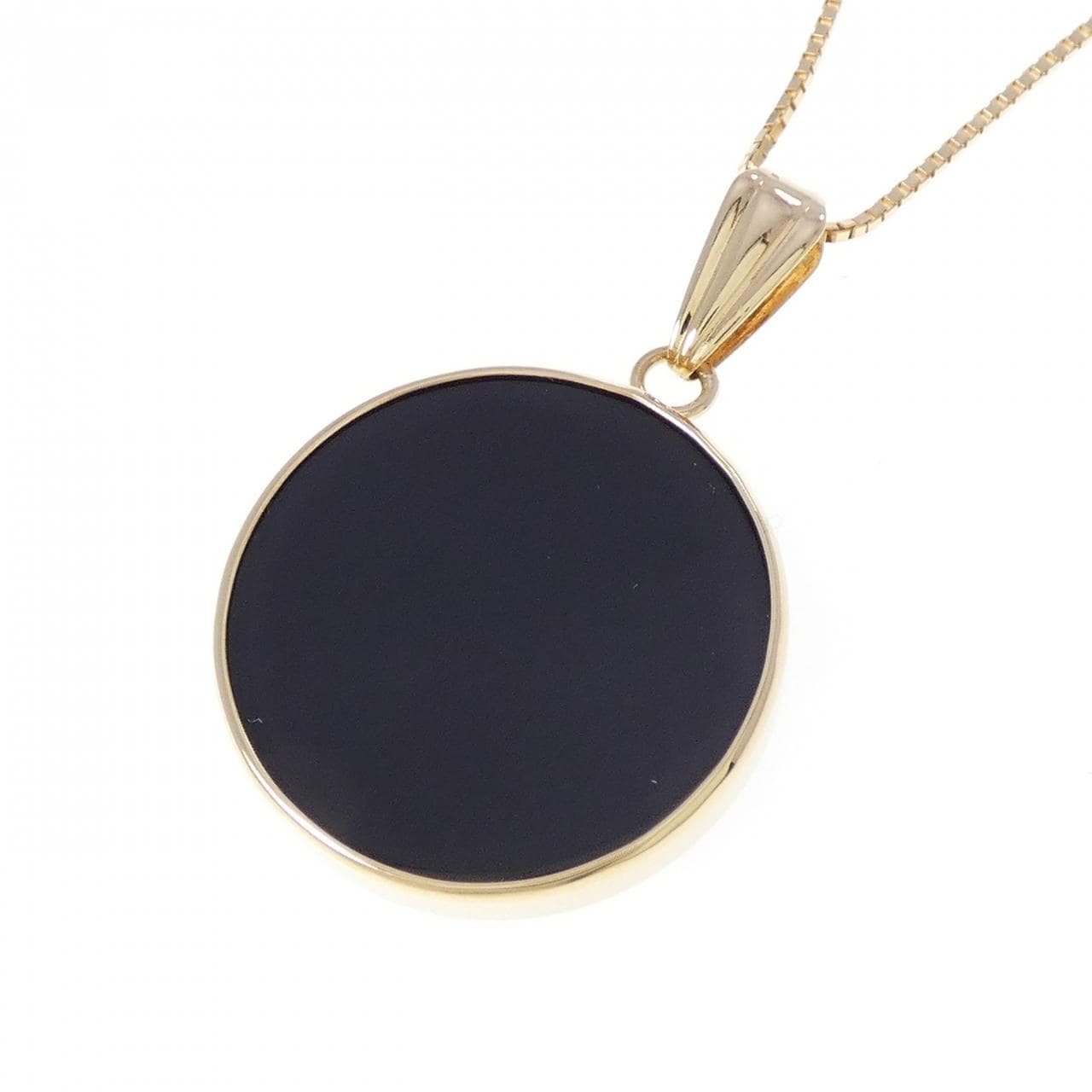 K18YG メノウカメオ ネックレス