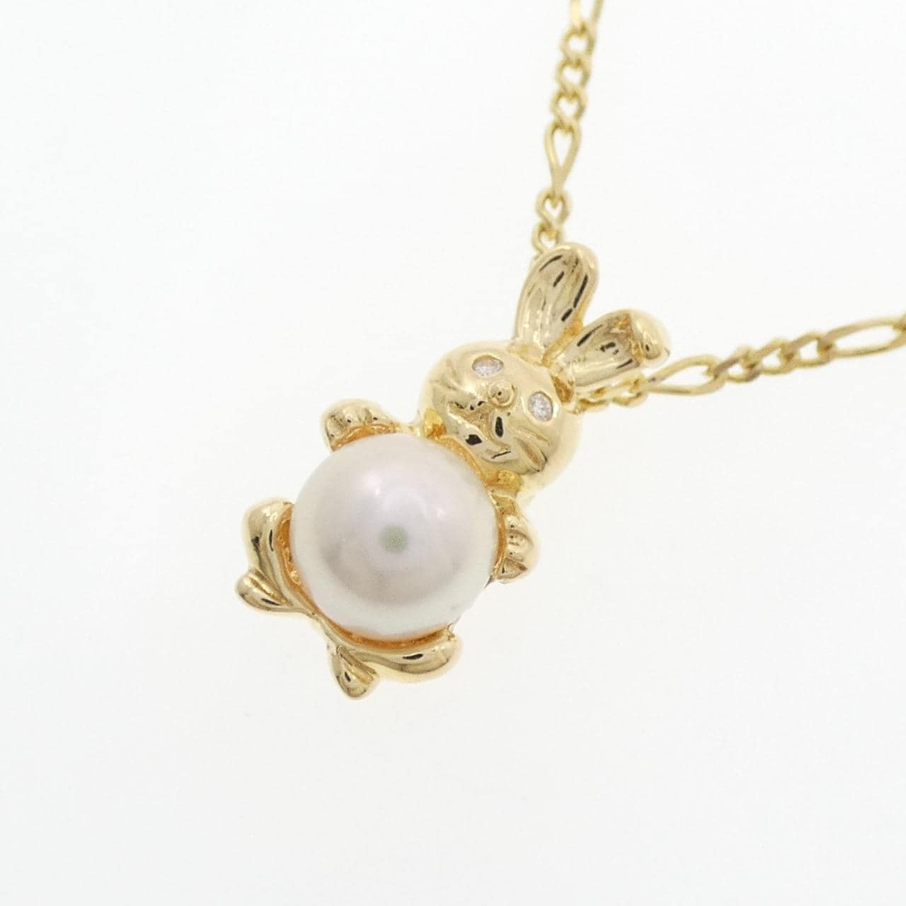 K18YG/18KTYG ラビット アコヤパール ネックレス 6.2mm