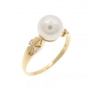 K18YG アコヤパール リング 6.8mm