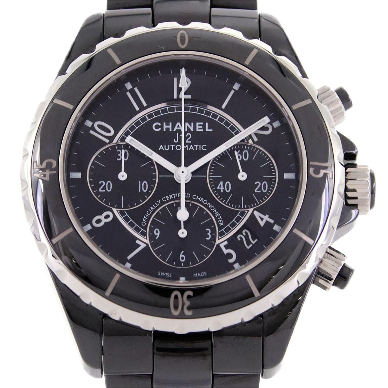 【ノーメンテナンス還元価格】シャネル J12クロノグラフ セラミック H0940 セラミック 自動巻