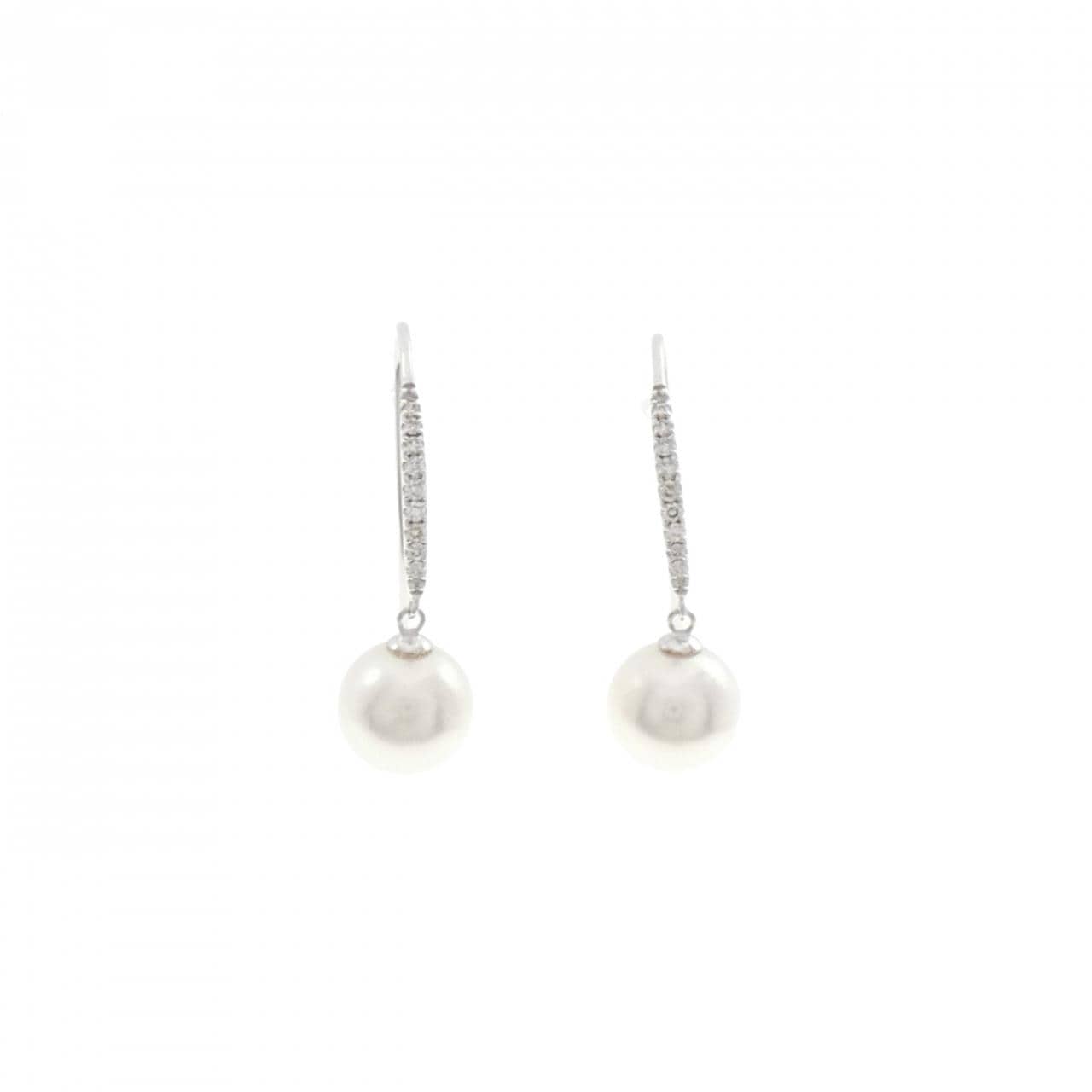 K18WG アコヤパール ピアス 7.8mm