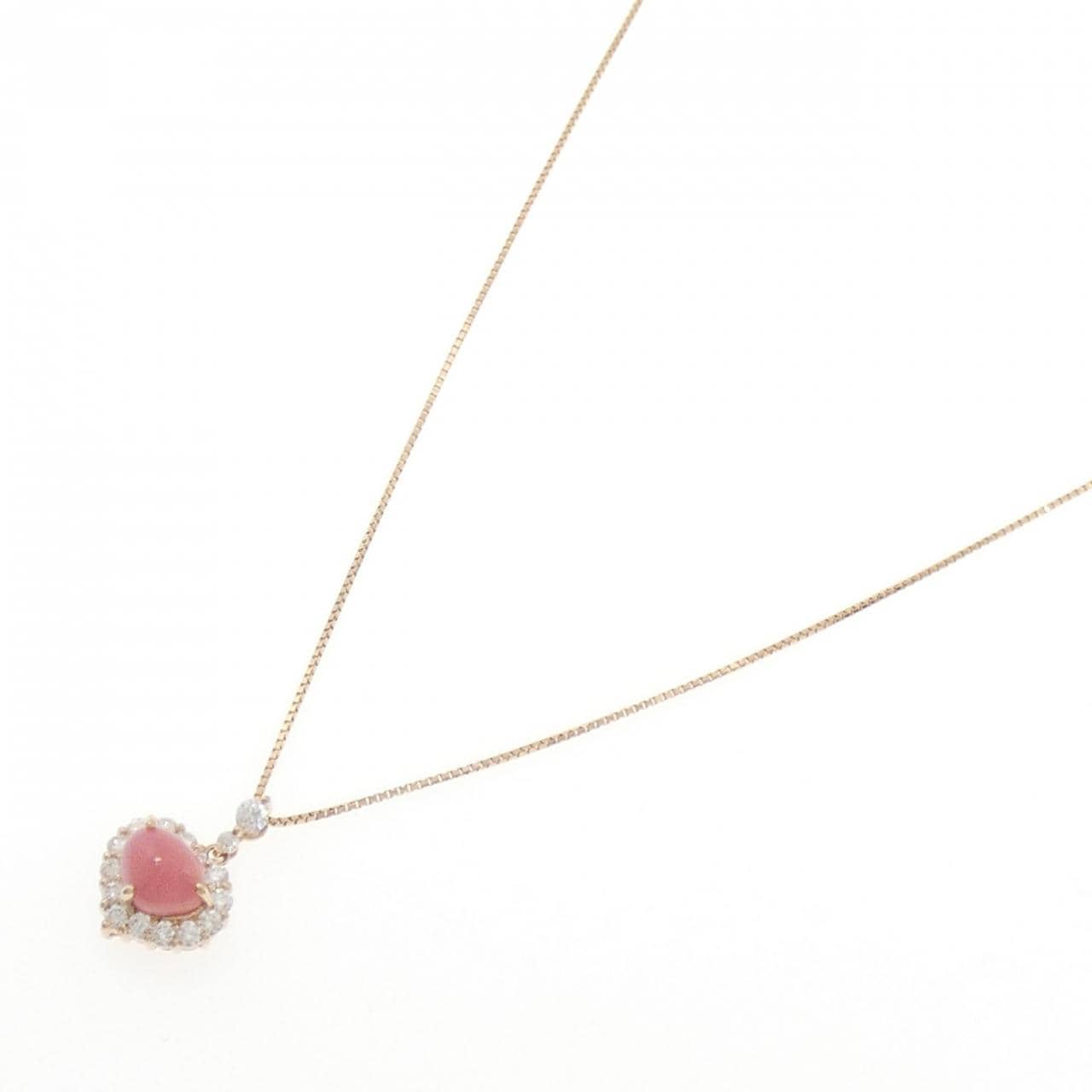 K18PG ハート コンクパール ネックレス 1.51CT