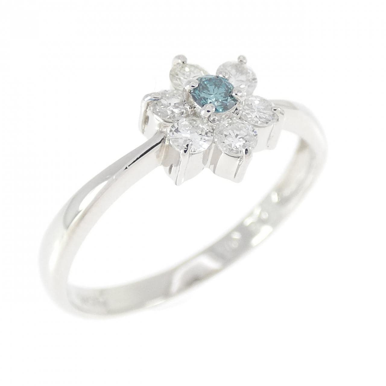 PT900 フラワー ダイヤモンド リング 0.30CT