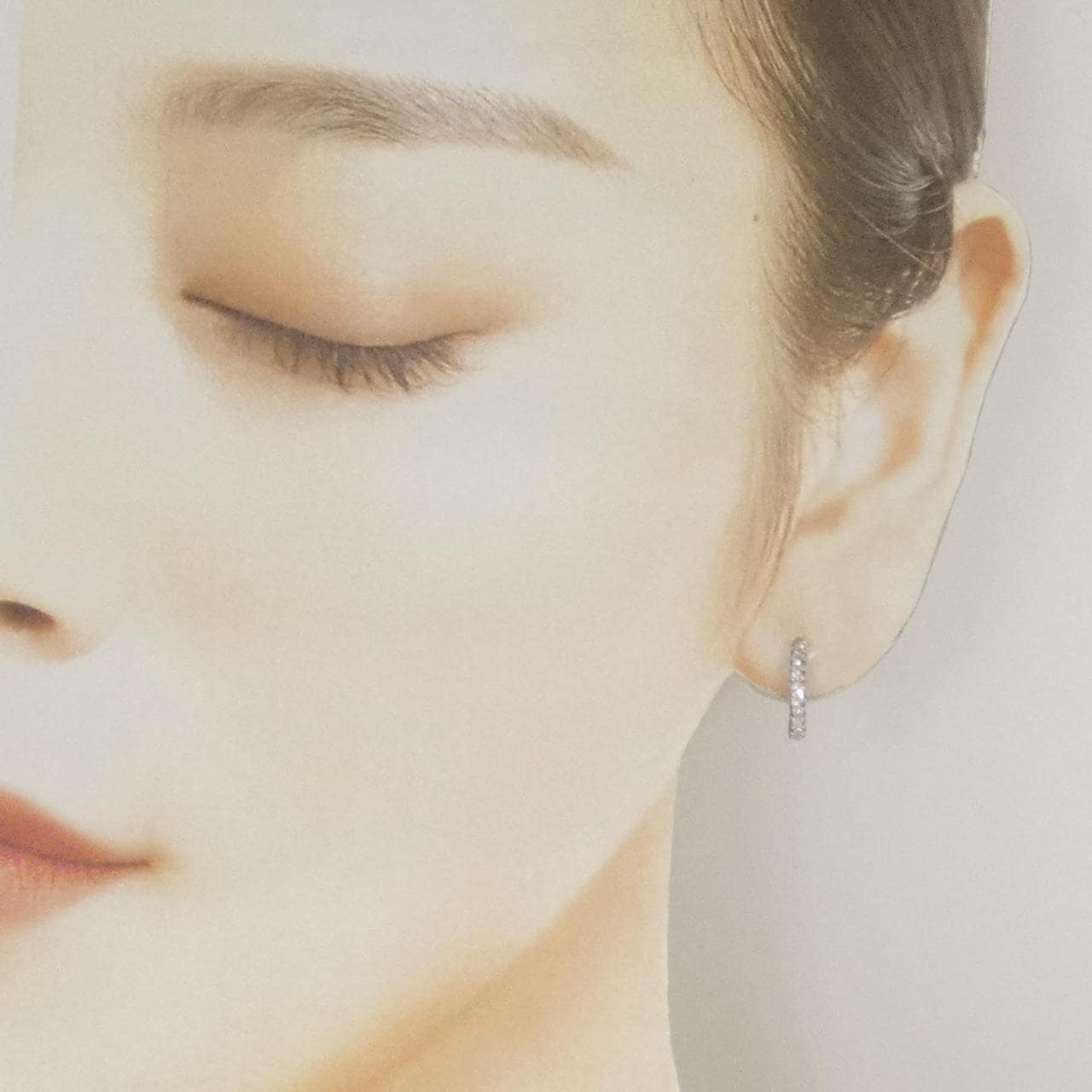 K14WG ダイヤモンド ピアス 0.20CT