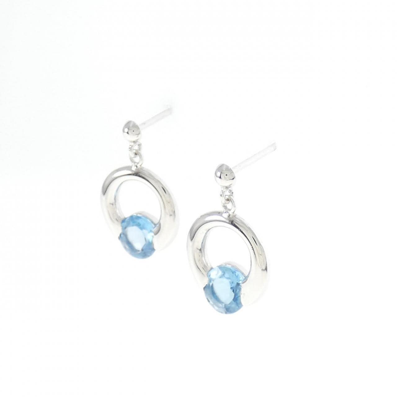 PT blue Topaz earrings