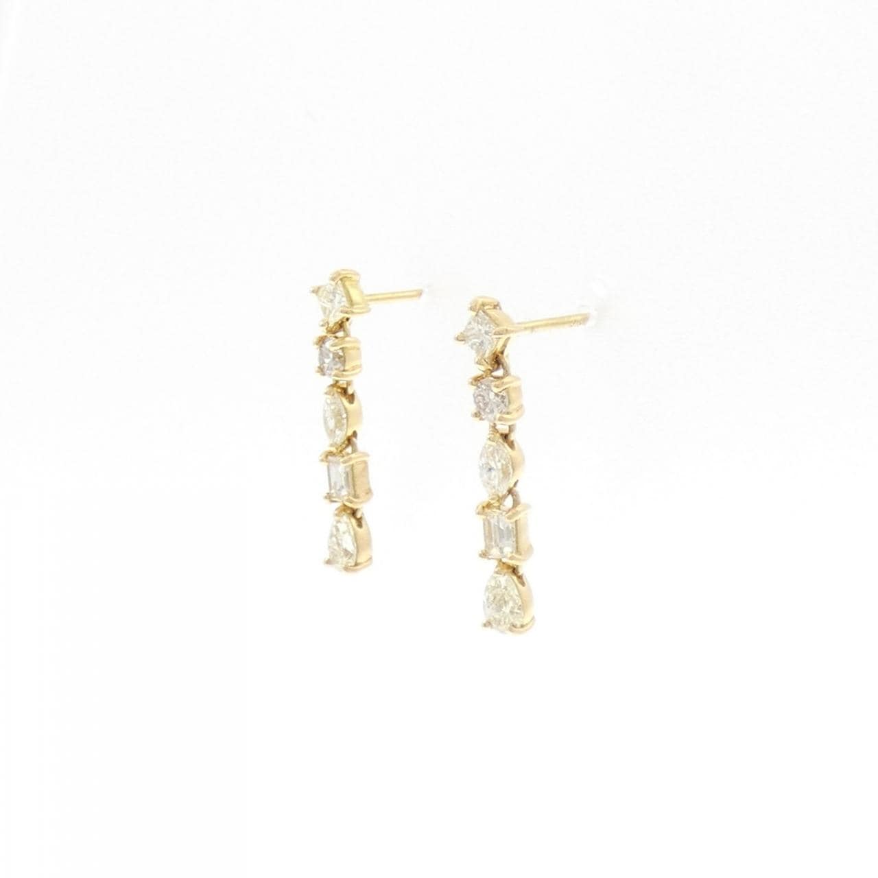 【新品】K18YG ダイヤモンド ピアス 0.70CT