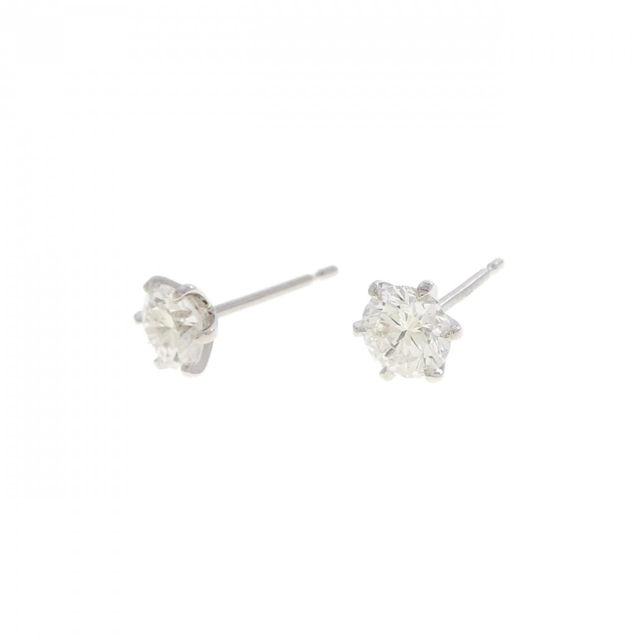 【リメイク】PT900/ST ダイヤモンド ピアス 0.503CT 0.510CT E-G VS1-2 VG