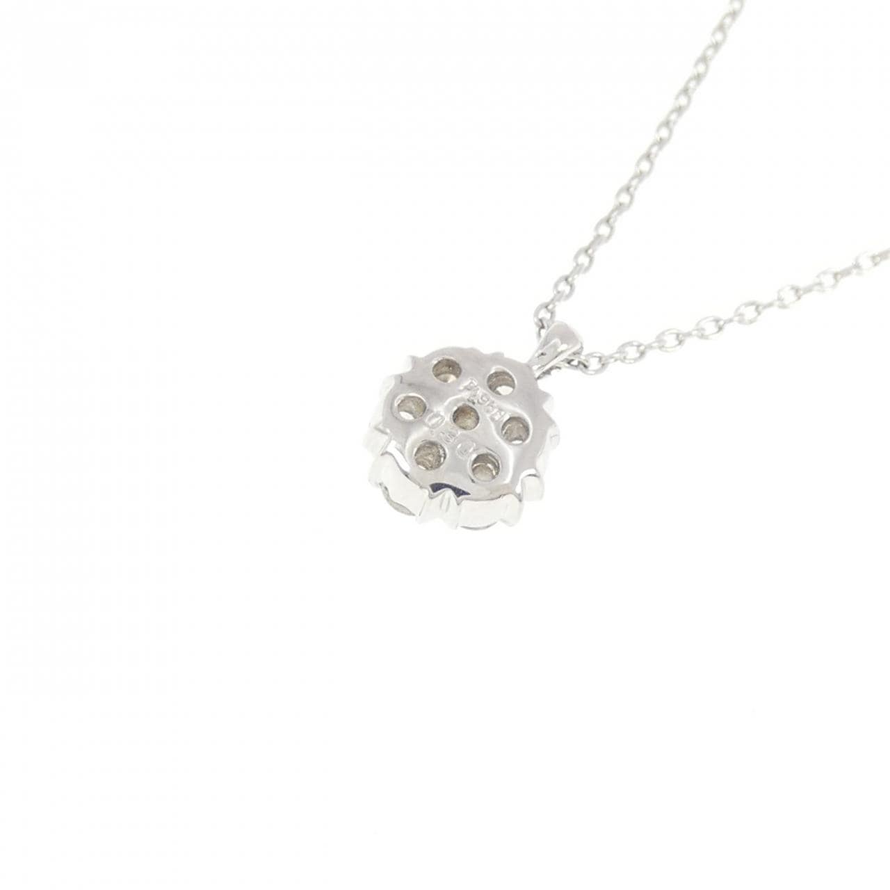 PT900/PT850 フラワー ダイヤモンド ネックレス 0.30CT