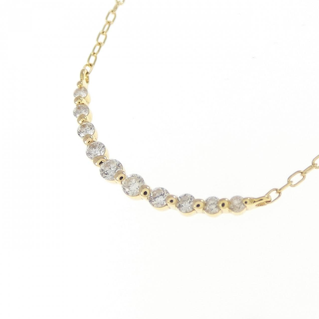 K18YG ダイヤモンド ネックレス 0.08CT