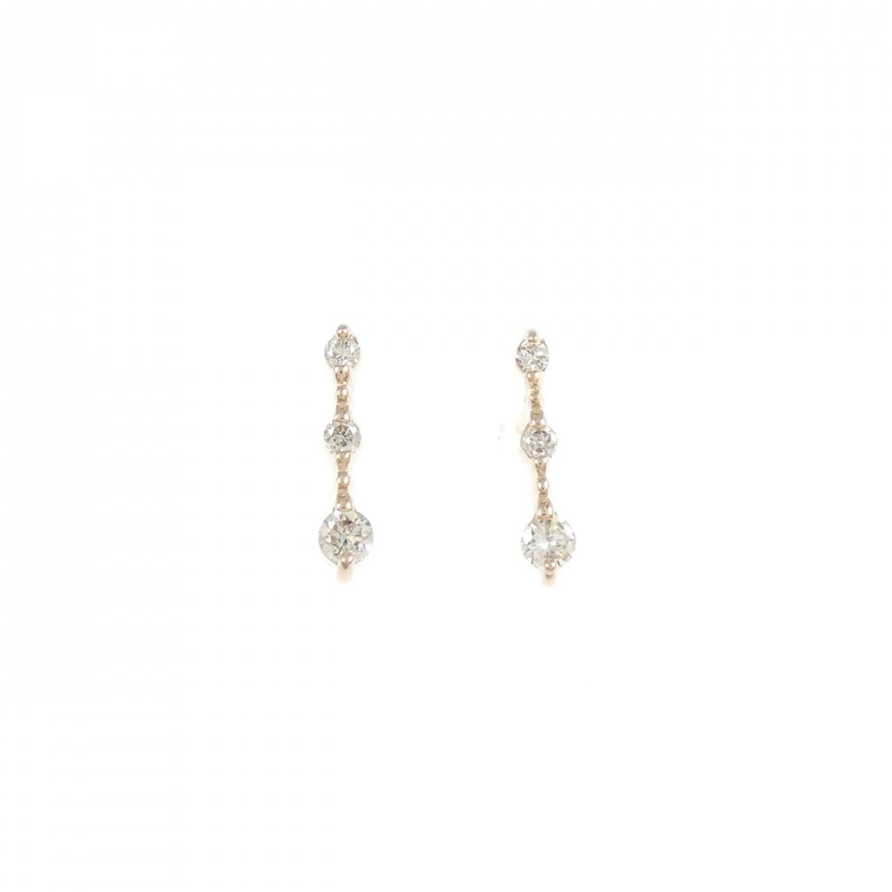 K18PG ダイヤモンド ピアス 0.10CT