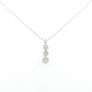 K18WG ダイヤモンド ネックレス 0.37CT