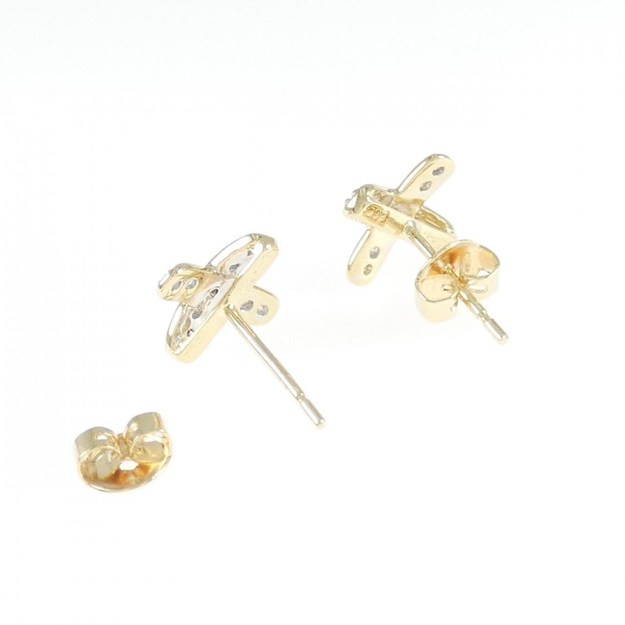 585YG/585WG ダイヤモンド ピアス