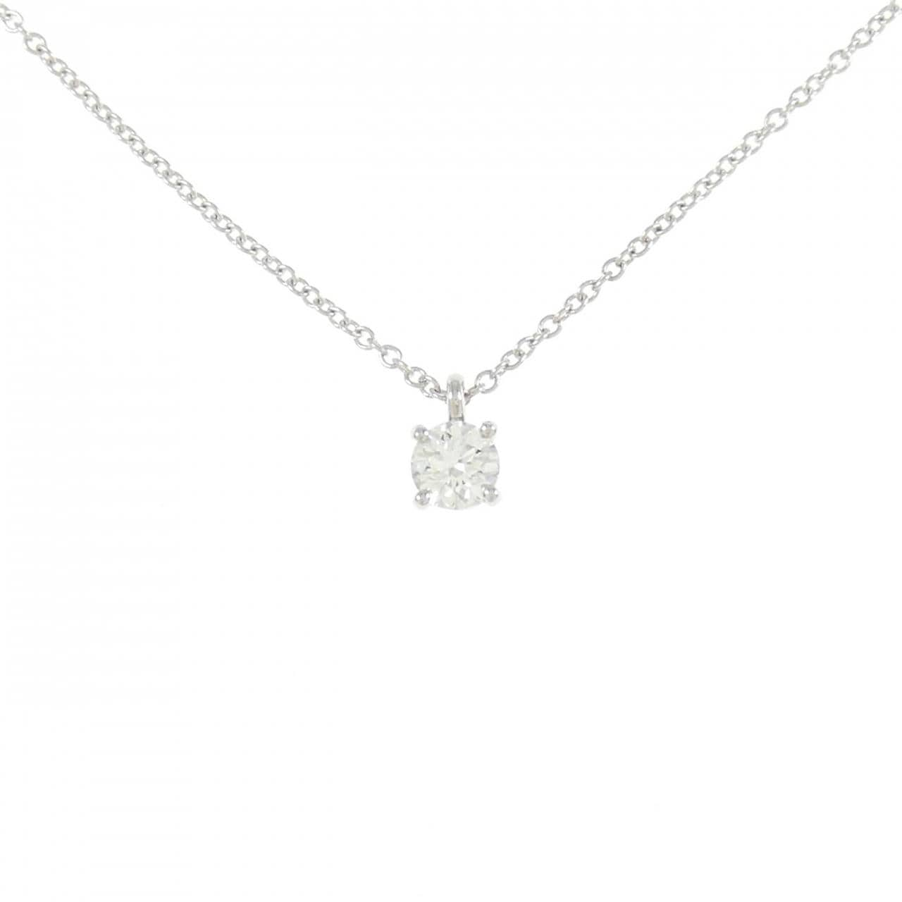 TIFFANY Solitaire Necklace 0.28CT J VVS2 3EXT