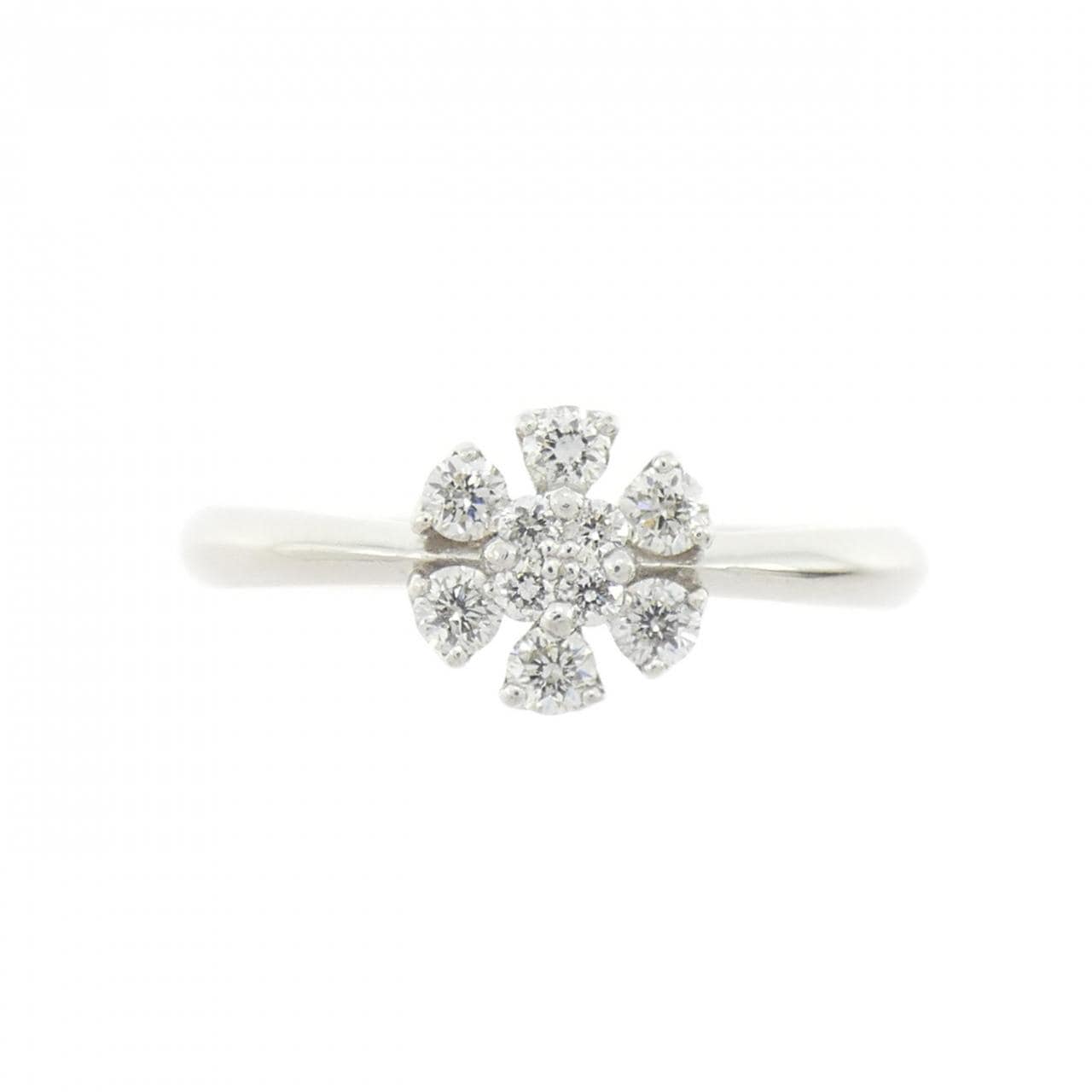 PT900 フラワー ダイヤモンド リング 0.20CT