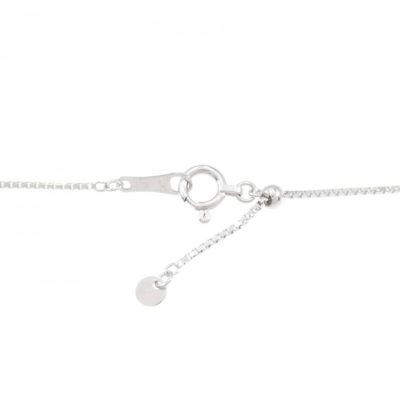 K18WG クロス ダイヤモンド ネックレス 0.28CT