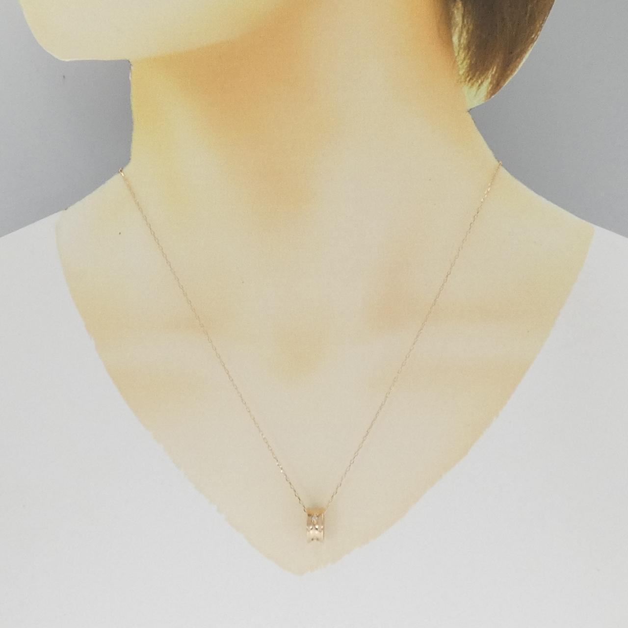 K18PG ダイヤモンド ネックレス 0.12CT