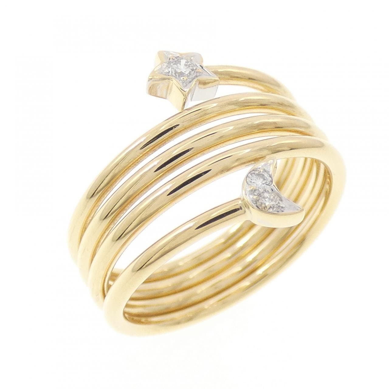 ポンテヴェキオ スター×ムーン ダイヤモンド リング 0.06CT