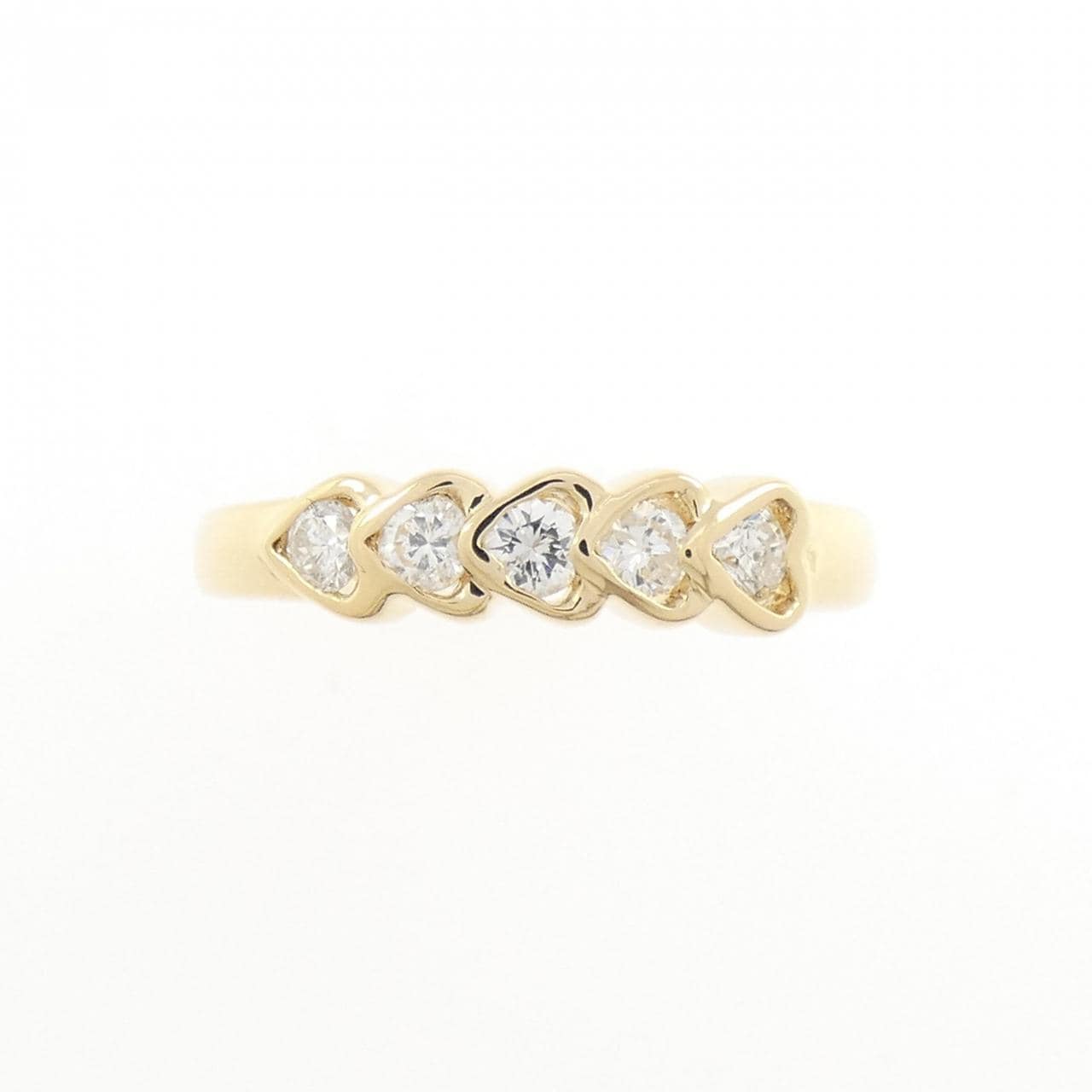 K18YG ハート ダイヤモンド リング 0.25CT