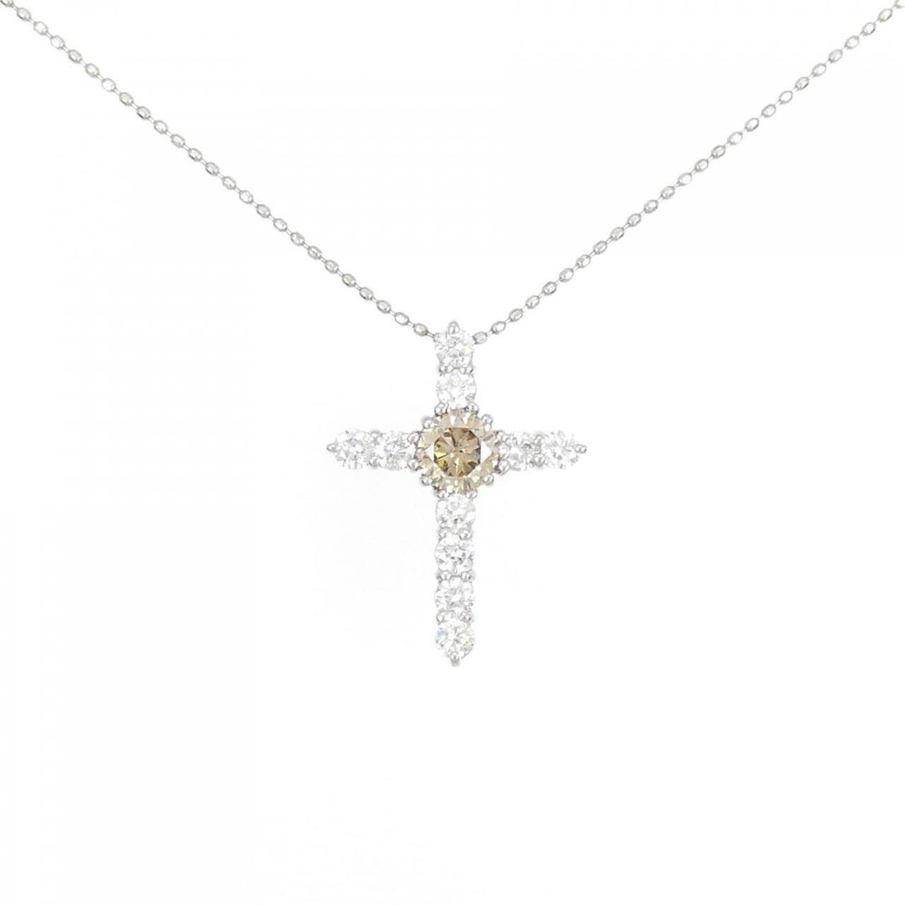 PT Cross Diamond Necklace 0.417CT