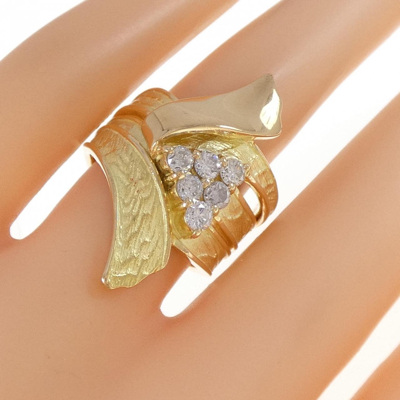 K18YG ダイヤモンド リング 0.38CT