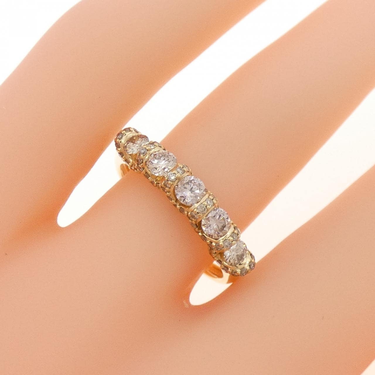 K18YG ダイヤモンド リング 0.70CT
